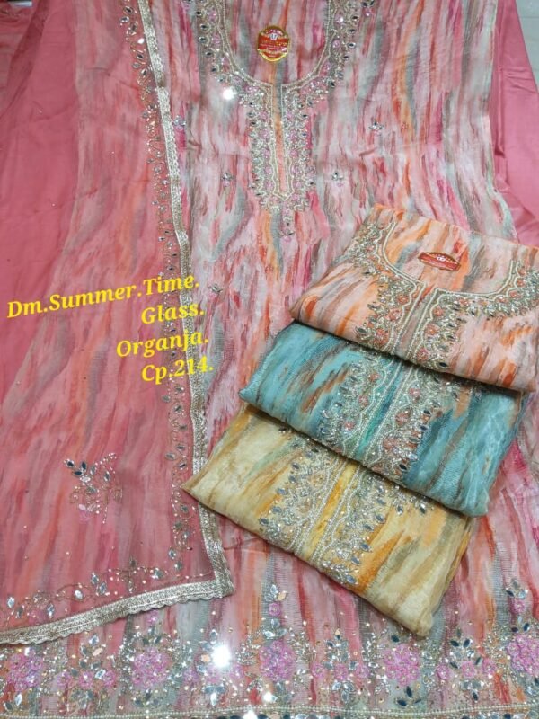 Dm Summer Time Glass Organza