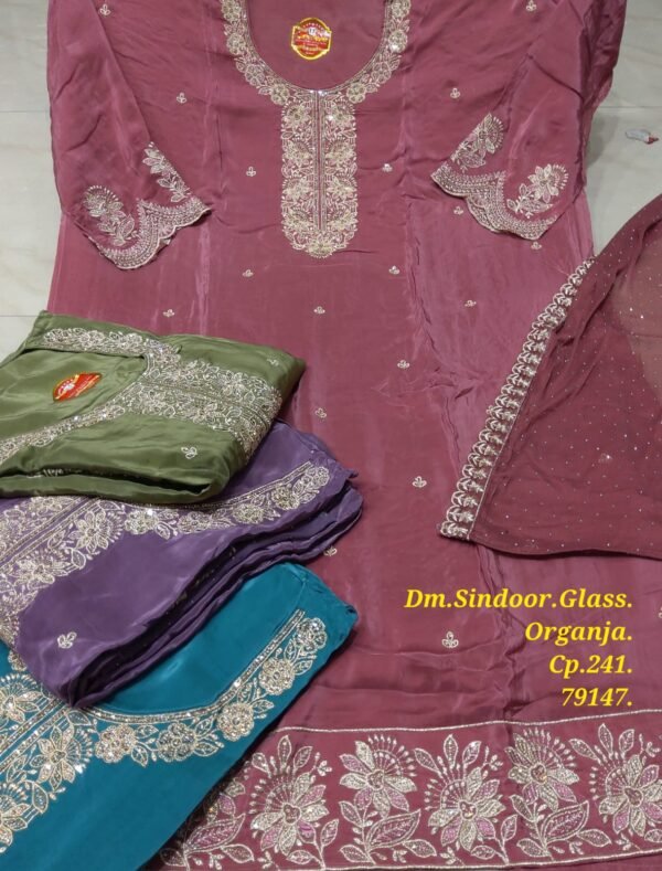 Dm Sindoor Glass Organza Cp - 241
