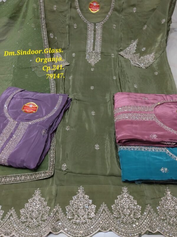 Dm Sindoor Glass Organza