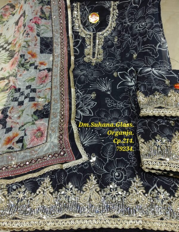 Dm Suhana Glass Organza