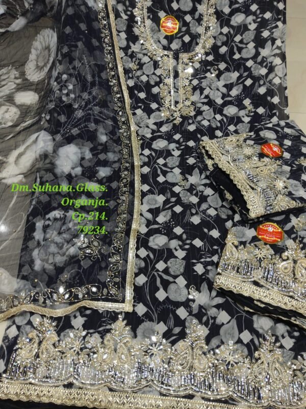 Dm Suhana Glass Organza