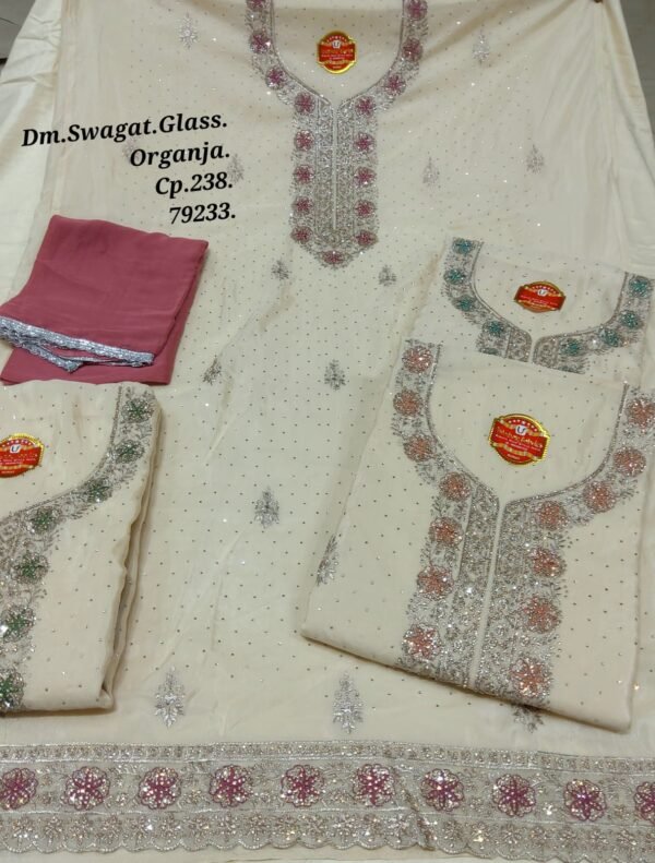 Dm Swagat Glass Organza