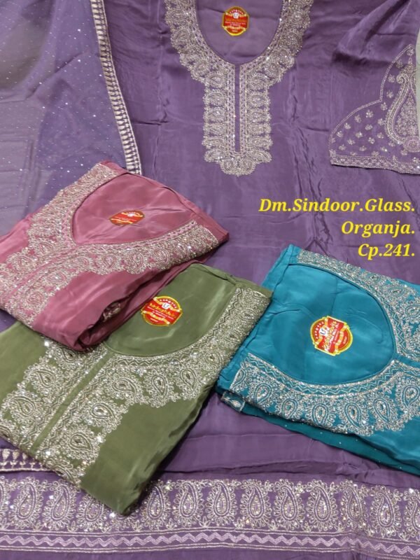 Dm Sindoor Glass Organza