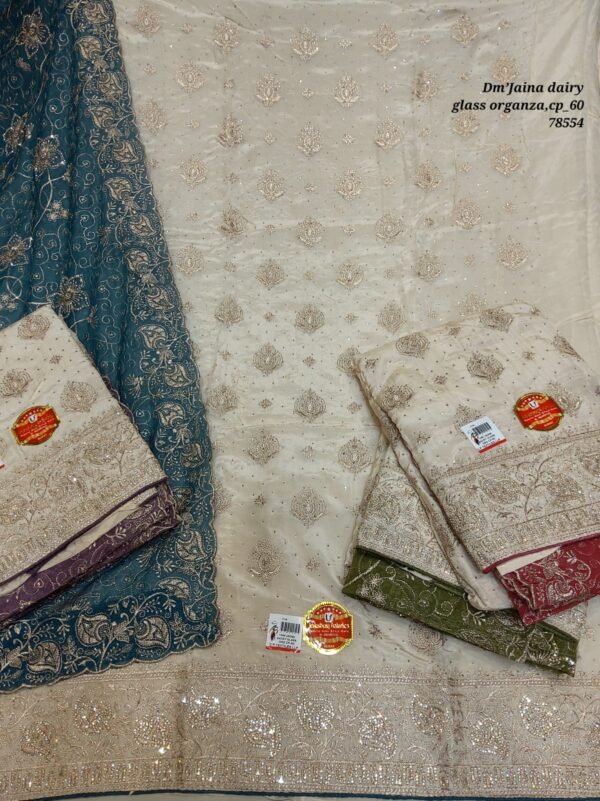 Dm Jaina Dairy Glass Organza