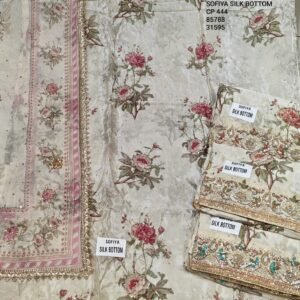 DM KARTAVYA GLASS PRINT  SOFIYA SILK  BOTTOM  CP-444 , 85788